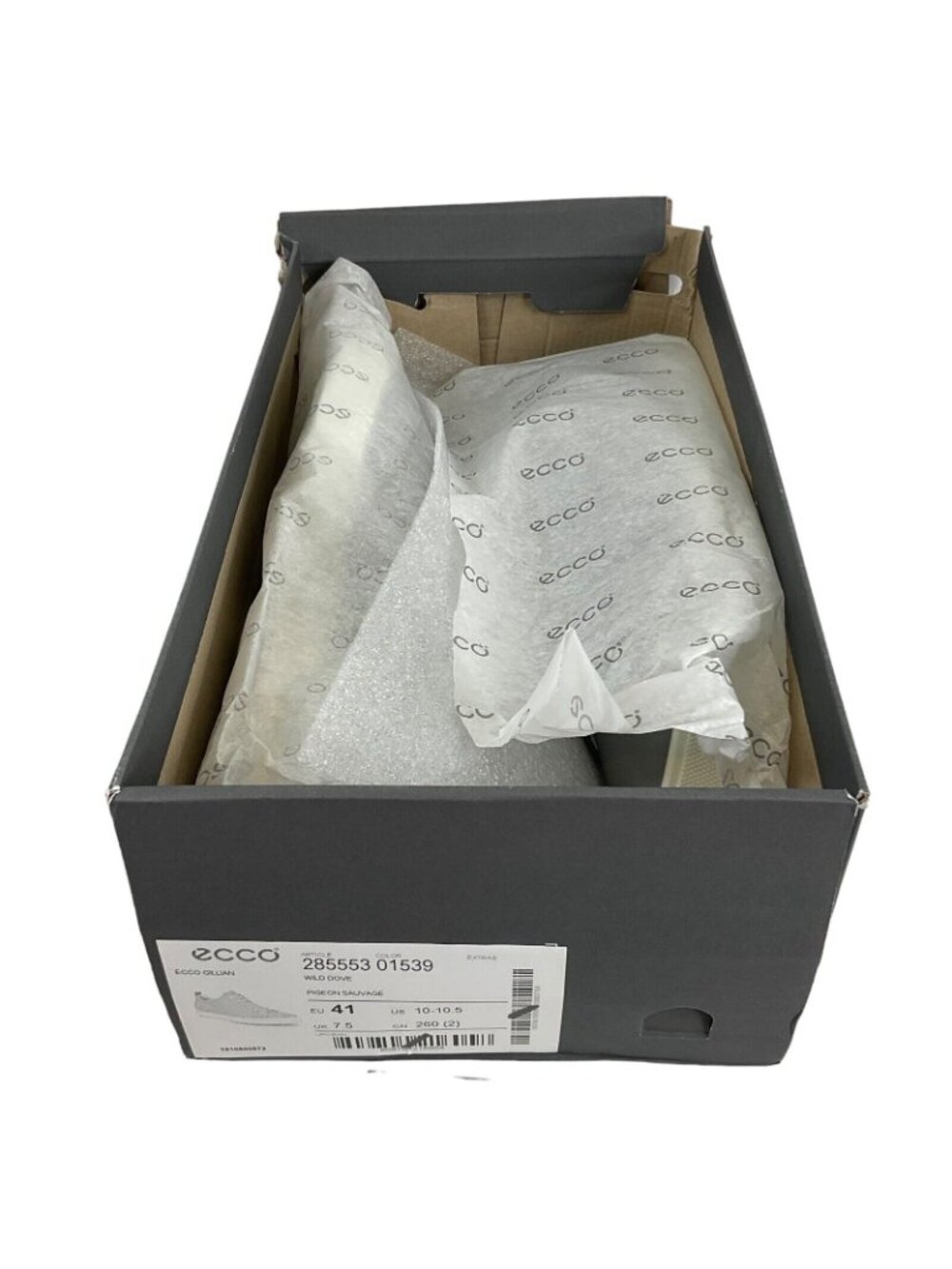 Ecco Shoes Women's Sz 41 US 10-10.5 Gillian Gray Leather Sneaker Point $180 Nib - Picture 9 of 11